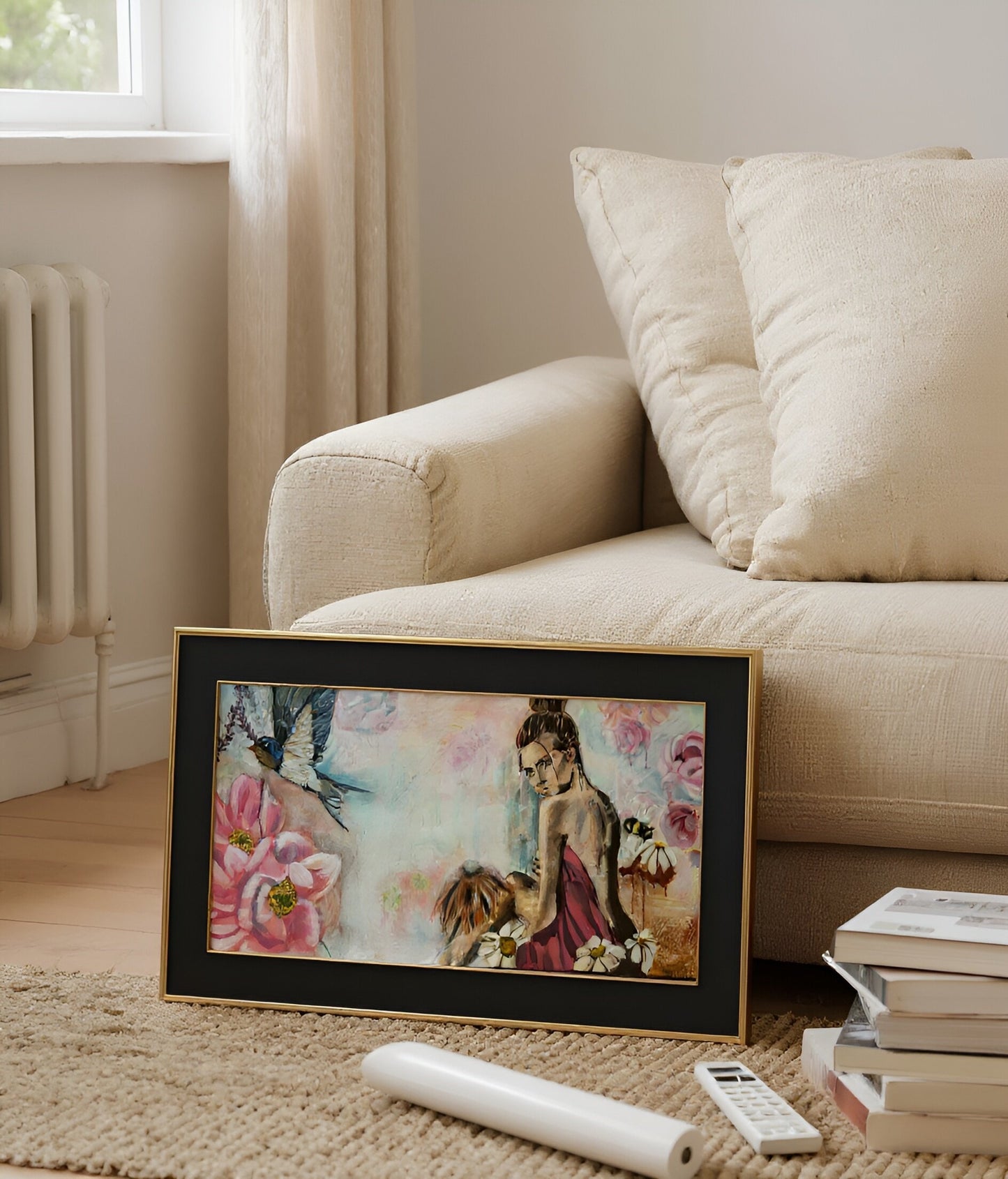 in her stillnes, beauty grows fine art print